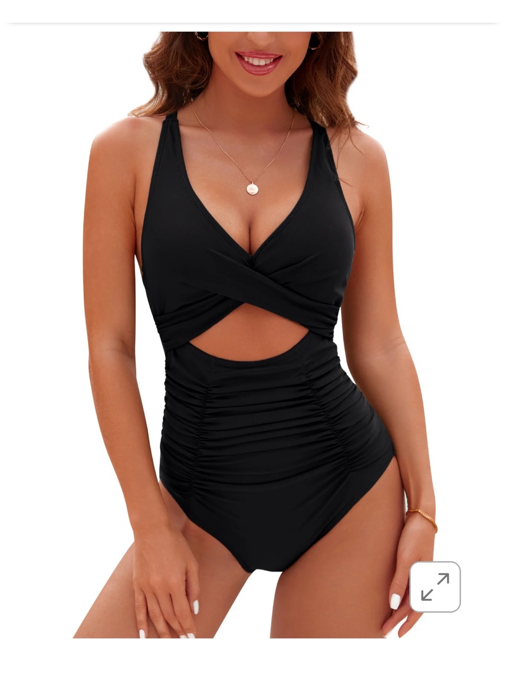 NWT Blooming Jelly One Piece Cutout and Tummy Control Swimsuit in Blue